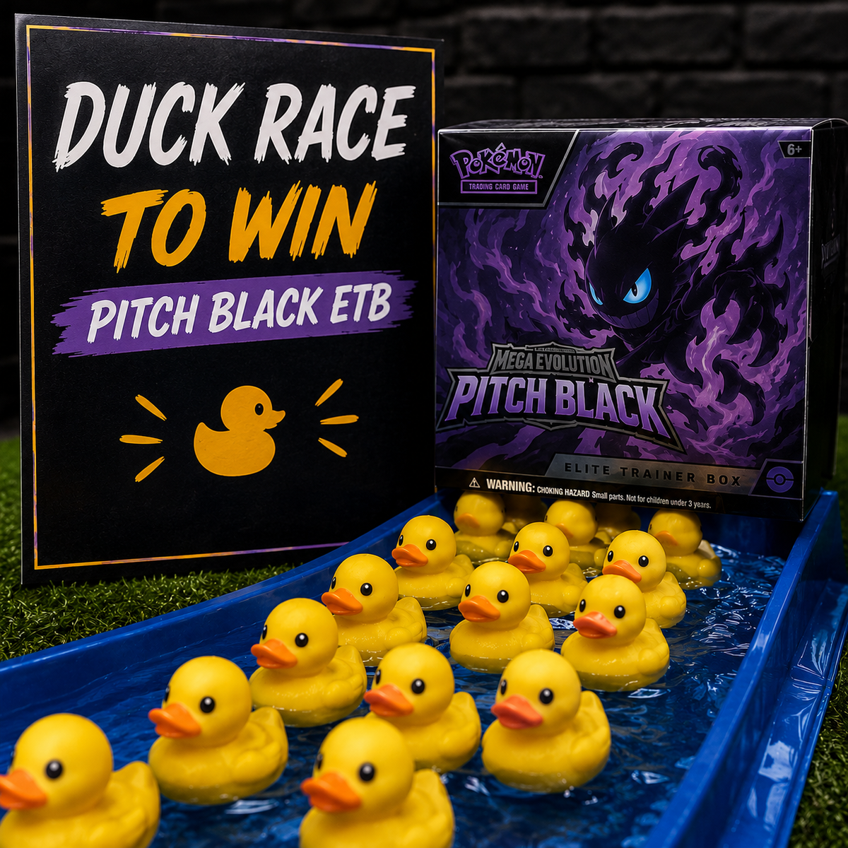 Pokemon TCG Pitch Black ETB: Ducky Race!
